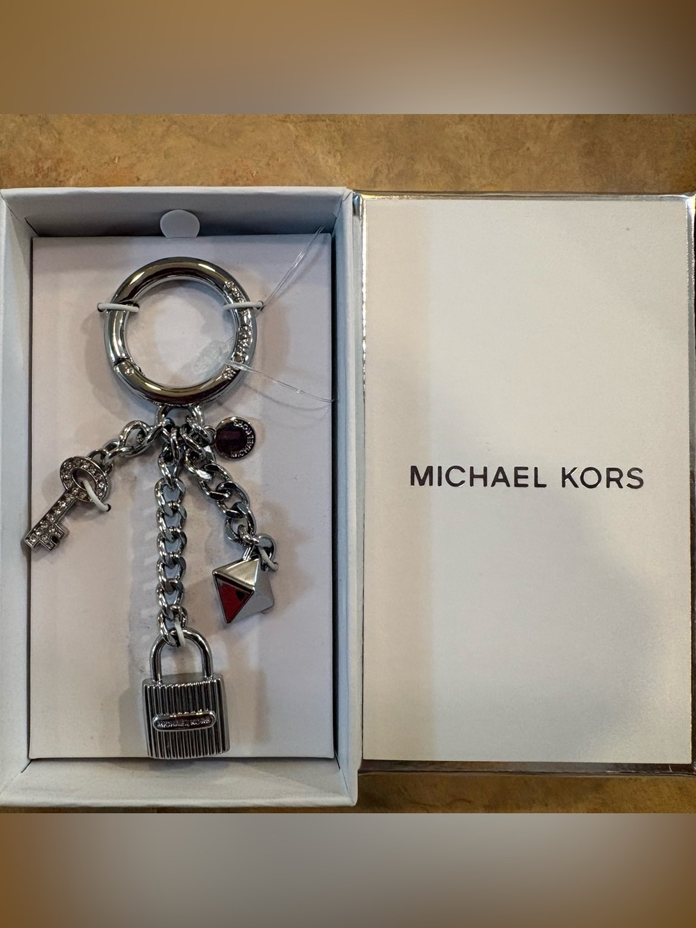 Michael Kors Keychain - Purse Charm - NEW Lock & Key Fob